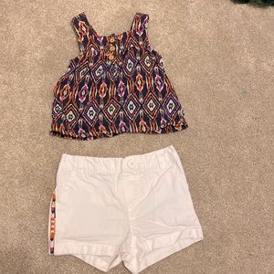 Matching tank and white shorts 3M